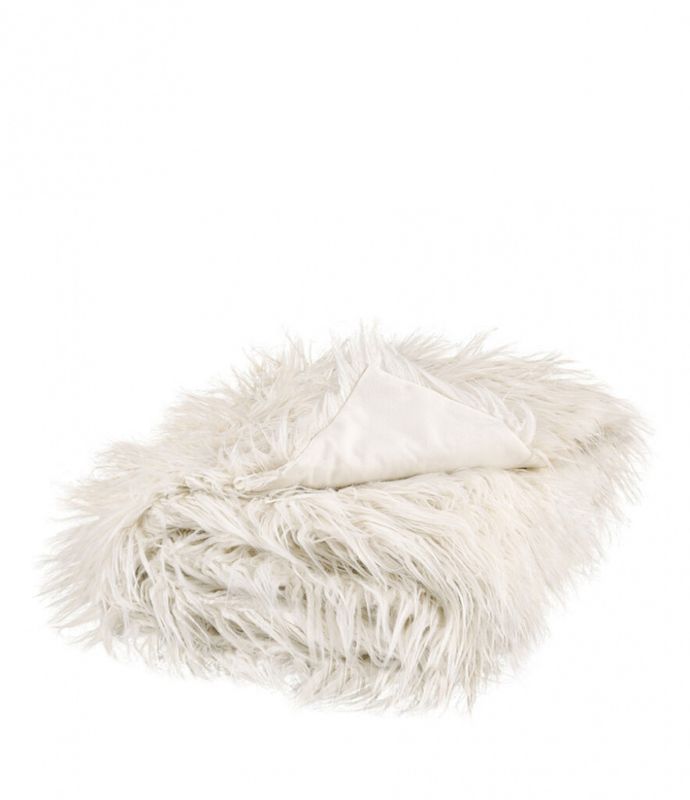 Pelspledd MONGOLIAN CREAM 130x150