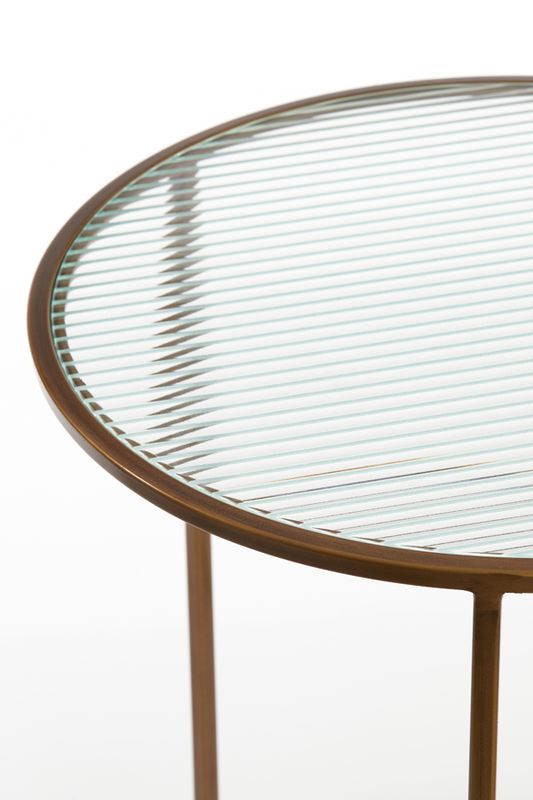 Lampebord 6781385 - Side table S/2 Ø40x45+Ø50x52 cm FERATI glass