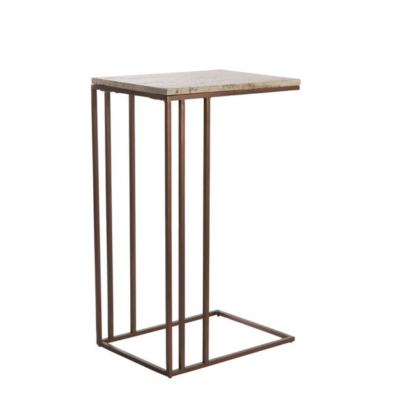 Hovedbilde Side table 41x31x66 cm ROSHAN travertine ...