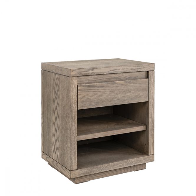 Hovedbilde HUNTER Bedside table oak grey nattbord - sidebord