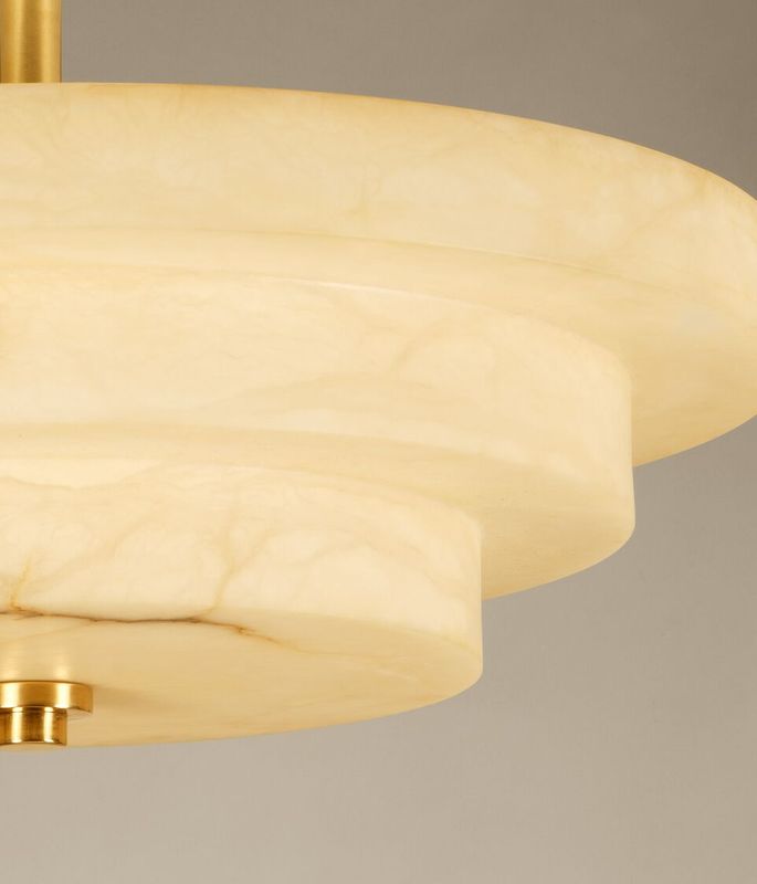Pershore Alabaster Semi Flush Ceiling Light Code: CL0282.BR