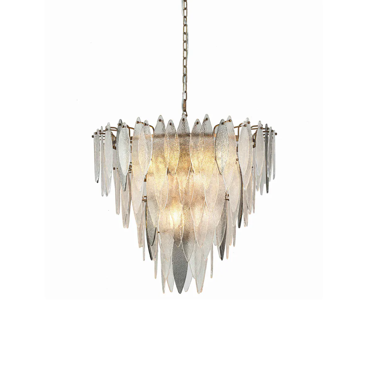 Taklampe Witney Ø80cm H70cm 10 lys transparent/smok glass / Varenr. 290221