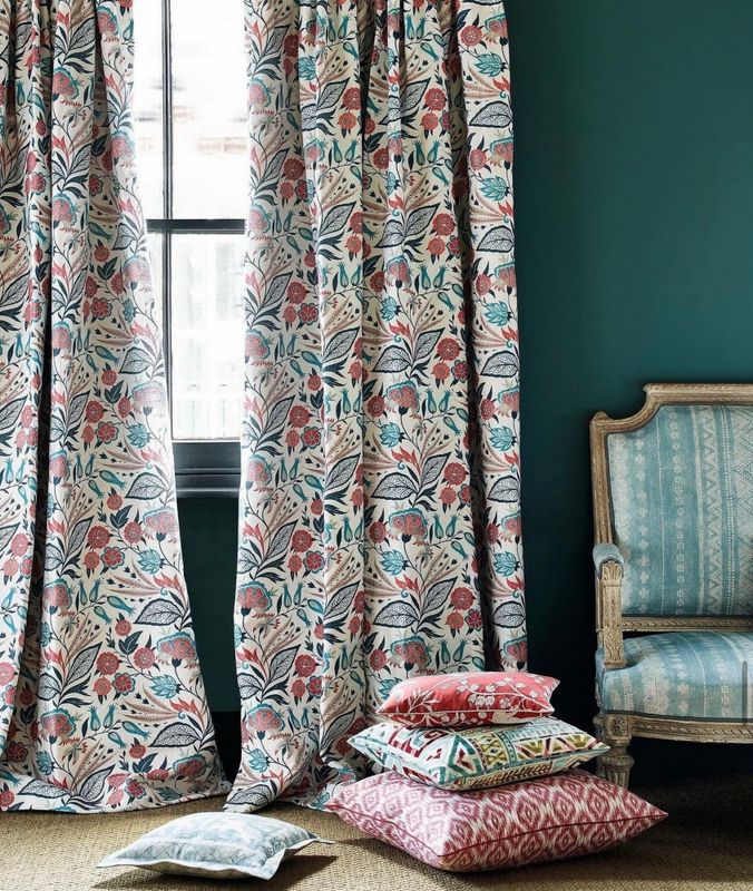 Amber fabric from Jane Churchill -  gardinsinspirasjon 