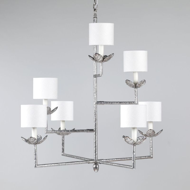 Colombier Chandelier taklampe nickel Code: CL0155.NI  Nickel m/ skjermer