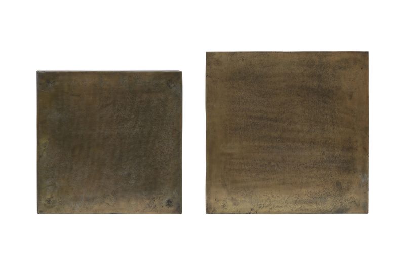 Banos antique bronze Sidebord  - Side table S/2 40x40x45+44,5x44
