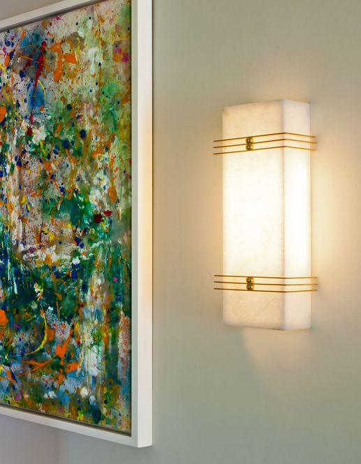 Hovedbilde Chichester Alabaster Wall Light Code: WA0308.BR ...