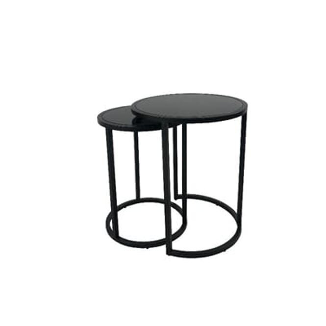 Hovedbilde Settbord Richmond sett av 2 bord sort metall / ...