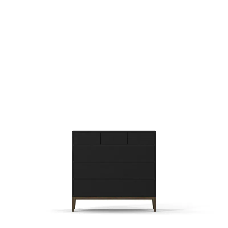 Edge nattbord black med brent valnøtt 7828ESB-BW  - sengebord 