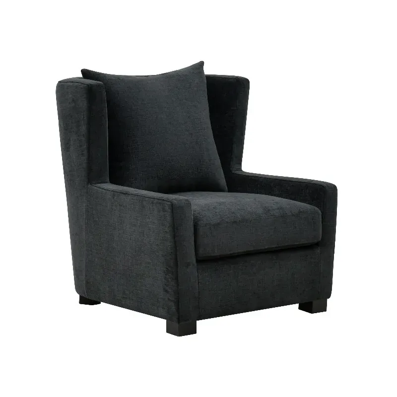 Stol Kingston halvrund B81 D93 H89 Chenille Black 