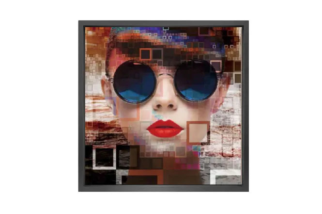 Hovedbilde  Canvas 5cm black frame AI generated lady no2 ...