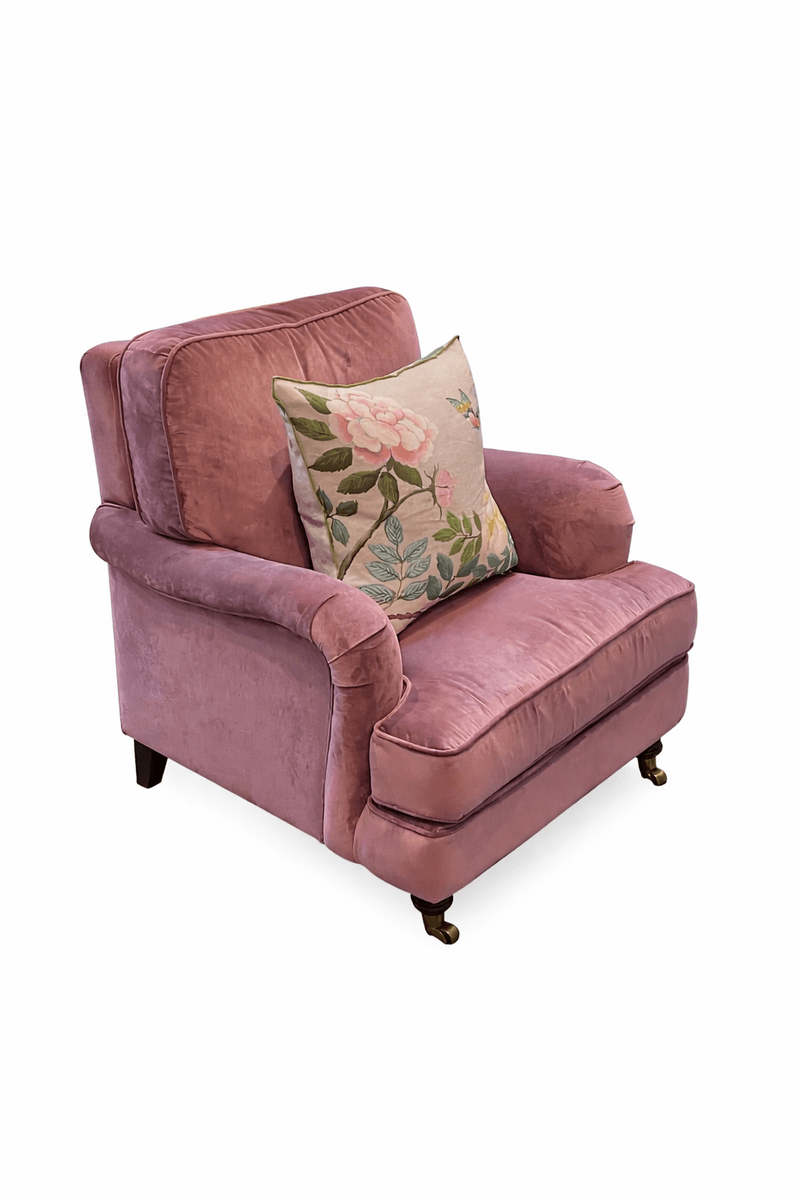 Howard stol trukket i syrinfarget velur fra Linwood 5273-3