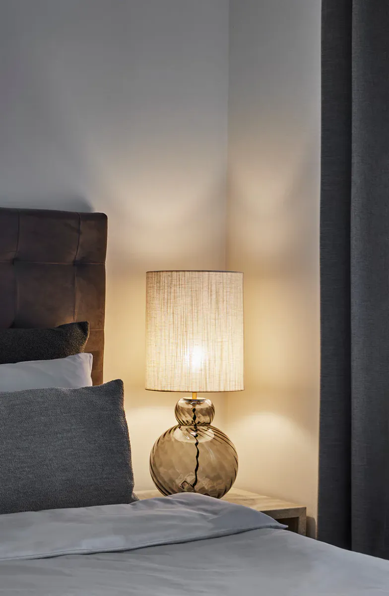 Lily Table Lamp Swirl Brown 2133