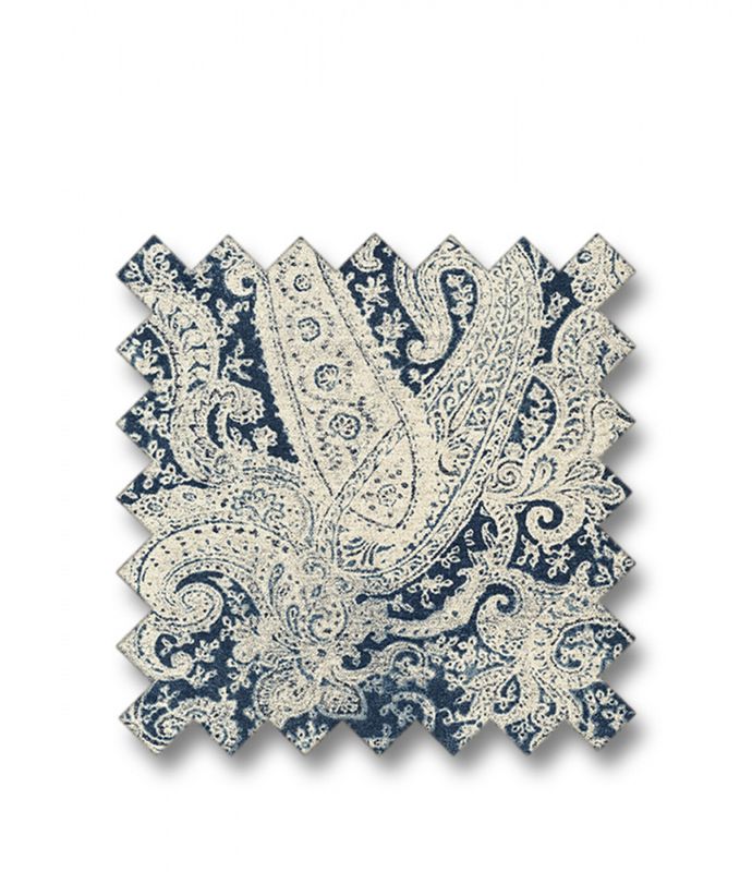 ROMANCE DARK BLUE metervare  stoff fra Artwood
